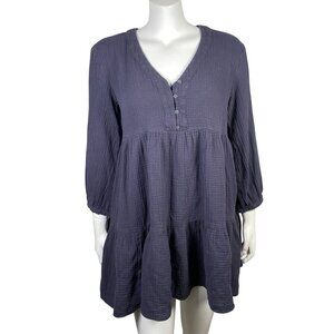 Madewell Lightspun Colette Mini Dress Womens Size 6 Pockets Bracelet Sleeves